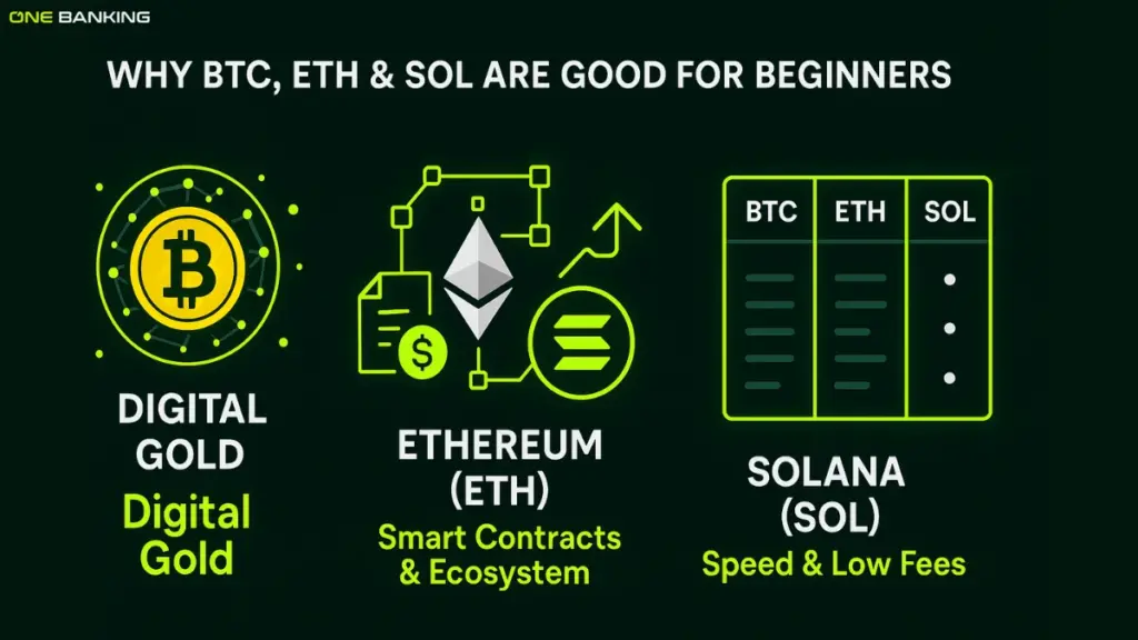 Why BTC, ETH & SOL Are Good for Beginners